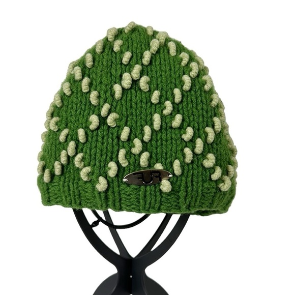 Turtle Fur 100% Lambswool Knit Beanie Hat Adult Spring Green - Picture 1 of 12